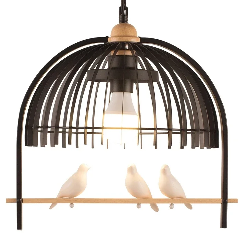  cage chandelier for dining room kitchen restaurant cafe indoor decoration hanging lamp thumb200
