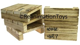 Wine Not? Rustic Beverage Wooden Skid Mini Pallet Country Coaster Lot of 4 - £12.01 GBP