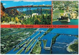 Postcard Sault Ste Marie Ontario Gateway To Canada - £2.26 GBP