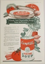 1926 Print Ad Campbell&#39;s Vegetable Soup 32 Ingredients 12 Cents a Can Camden,NJ - £10.39 GBP