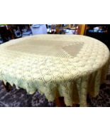 Vintage Pineapple Crochet Tablecloth Handmade otton thread 90&quot; X 70&quot; - $61.04 CAD