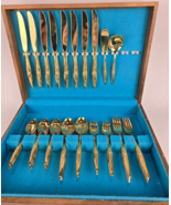 Vintage Rogers Bros 1847 MAMSELL Custom Gold-plated Set of 49 Pieces Fla... - $250.00