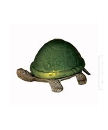 Vintage Turtle Green Glass Shell Table Lamp Night Light Tiffany Bronze New - $67.10 CAD