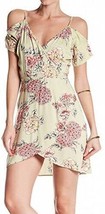Angie Wrap Around Cold Shoulder Summer Dress Green Floral Size L NWT - £14.81 GBP