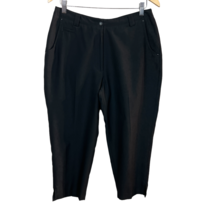 Jamie Sadock Golf Pants Womens 10 Black Capri Cropped Sport Nylon Blend ... - $34.98