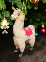 Vintage Peruvian Alpaca Wool Llama Figurine Handcrafted Andean Folk Art ... - $27.04