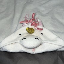 Pottery Barn Kids Critter Plush Kid Hooded Towel Collection Unicorn Engr... - $17.10