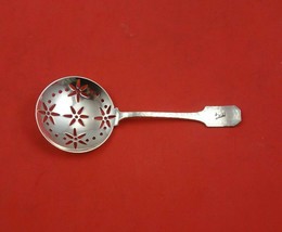 Norman Hammered by Shreve Sterling Silver Nut Spoon Pierced Flower Eng Mono &quot;A&quot; - £71.03 GBP