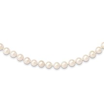 14k 7-8mm White Near Round Freshwater Cultured Pearl Necklace - $320.44