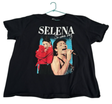 Selena T-Shirt Black Music Concert Retro Singer Si Una Vez Men's Size 3XL - $21.37