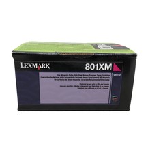 NIP Lexmark 801XM Extra High Yield Return Program Toner Cartridge Magent... - £42.80 GBP