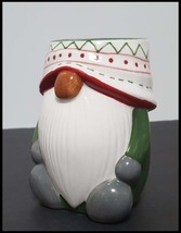 NEW Pottery Barn Figural Ceramic Festive Gnome Mug 15 OZ Earthenware - £26.78 GBP