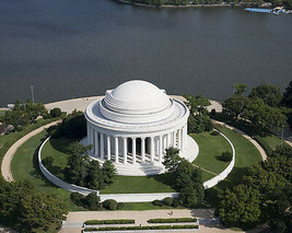 Aerial view of Jefferson Memorial Tidal Basin Washington DC Photo Print - £6.93 GBP+