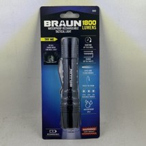 Braun 1800 Lumen Waterproof Rechargeable Tactical Flashlight (NEW) SHIPS... - £22.34 GBP