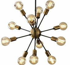 Mid century 12 Arm chandelier perfect for home decoration lovely brass lighting - £173.99 GBP