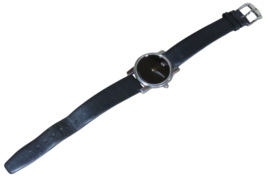 Vintage Movado Women’s Quartz Watch 1” Face – Black Dial Leather Band Sw... - $69.25