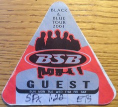Backstreet Boys Black &amp; Blue Tour SFX Guest Pass 2001 For ETS staff Coll... - £11.55 GBP