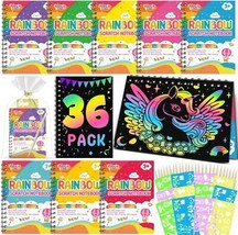 Birthday Party Favors 36 Pack Rainbow Scratch Notebook Bulk Kids Party Favors Go - £51.68 GBP