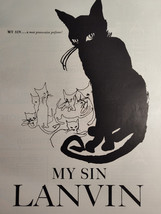 1956 Esquire Original Art Ad Advertisement My Sin LANVIN Perfume - £8.49 GBP