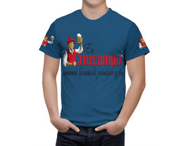 Cruzcampo Beer Blue T-Shirt, High Quality, Gift Beer Shirt - £25.53 GBP