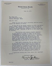 Henry &quot;Scoop&quot; Jackson Signed Autographed 1975 Letter on US Senate Letter... - $39.99