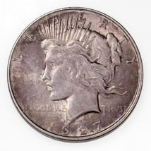 1927-D Argent Paix Dollar En Au État, Beau Luster, Gris Tonifiant - €157,00 EUR