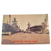 Postcard Norfolk Naval Base The World&#39;s Largest Naval Base Virginia Chrome - £5.58 GBP