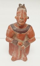 Mexico Sculpture Figure Terra Cotta Clay Pottery Figure Signed Repro 11&quot;x5&quot;x4&quot; - £78.81 GBP