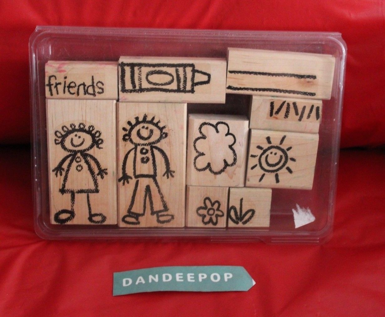 Stampin' Up! 10 Piece Child Drawing Rubber Stamp Set Friendship Craft Sentiment - £15.47 GBP