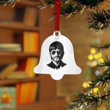 Printed Ringo Starr Metal Christmas Ornament - Glossy Finish, Scratch-Resistant, - £10.64 GBP