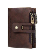 Men&#39;s Genuine Leather Small Zipper Wallet - RFID Coin Purse &amp; Card Holder - $43.99