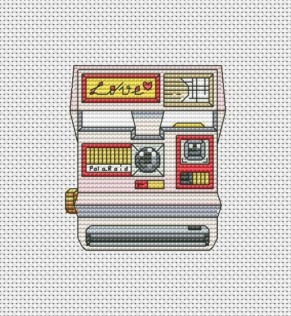 Polaroid Cross stitch retro pattern pdf - old photo cross stitch love ca... - $3.29