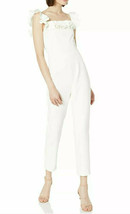 French Connection Off shoulder Ruffle Jumpsuit SZ 0 Ivory ($399) - £67.52 GBP