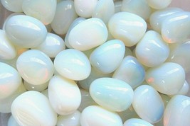 One Opalite Tumbled Stone 20-25mm Reiki Healing Crystal Angels Communication - £1.62 GBP