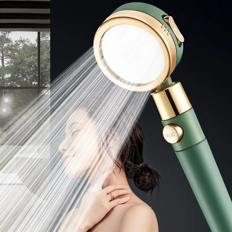 House Home Luxury 3 Mode Shower Head Adjustable with Filter One-key Stop Water H - £21.11 GBP
