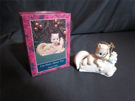 1992 NIB I&#39;m Nuts About You Enesco Sam Butcher Porcelain Bisque Ornament Hand Pa - £15.17 GBP