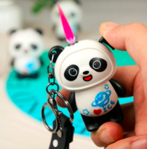 Cute Panda Torch Lighter w Pink Flame Keychain Kawaii Lighters Anime Car... - £11.20 GBP