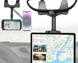 Tablet Phone Mount For Car Rear View Mirror Fits 4-13&#39;&#39; Devices, 360 Ret... - $53.99