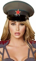 Costume Military Hat Star Patch General Captain Officer Army Olive Green... - £24.99 GBP