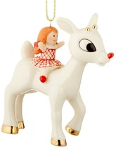 Lenox 2016 Rudolph &amp; Dolly Ornament Annual Misfit Doll Reindeer Christmas NEW - £83.42 GBP