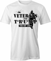 Veterans For Trump 2024 T Shirt Tee Short-Sleeved Cotton Clothing S1WSA582 - £12.70 GBP+
