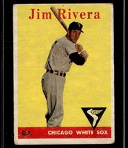 1958 Topps #11a Jim Rivera Team name in white letters B104R2 VG-EX - £15.64 GBP