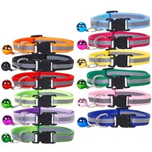 Nylon Collar Reflective With Small Bell For Dog &amp; Cat; Dog Collar; Adjustable do - £6.59 GBP
