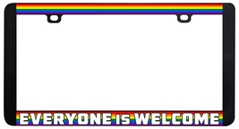 Everyone Est Welcome Gay Lesbienne Lgbtq Arc-en-Ciel Licence Plaque Cadre - £5.73 GBP