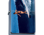 Surfer Pin Up Girls D6 Flip Top Dual Torch Lighter Wind Resistant  - £13.16 GBP