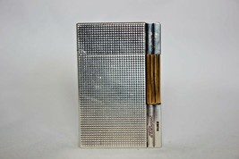 S.T. Dupont Gatsby Lighter In Silver &amp; Gold Plate Diamond Head Design - £589.76 GBP