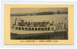 M V L&#39;Aventure II Brochure Magog Quebec Lake Memphremagog - $15.84