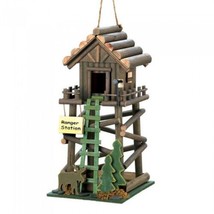Outdoorsman Hunter Gifts for Lake House Cabin Lawn Yard Decorative Birdhouse - £26.33 GBP