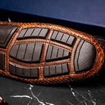 Marco Di Milano Snake Original Skin Driver Shoes Pia Cognac image 8