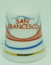 Vintage Porcelain Thimble Travel Memorabilia San Francisco - £4.79 GBP